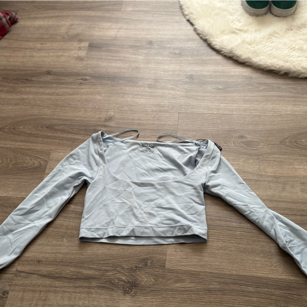 Garage Light Gray Crop Top